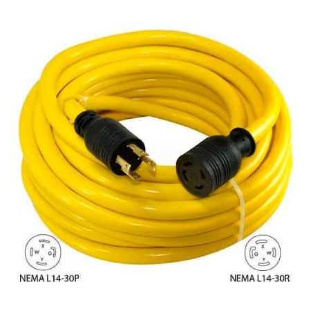 Conntek Conntek 20603, 100', 30A, Generator Power/Extension Cord with NEMA L14-30P to L14-30R 20603